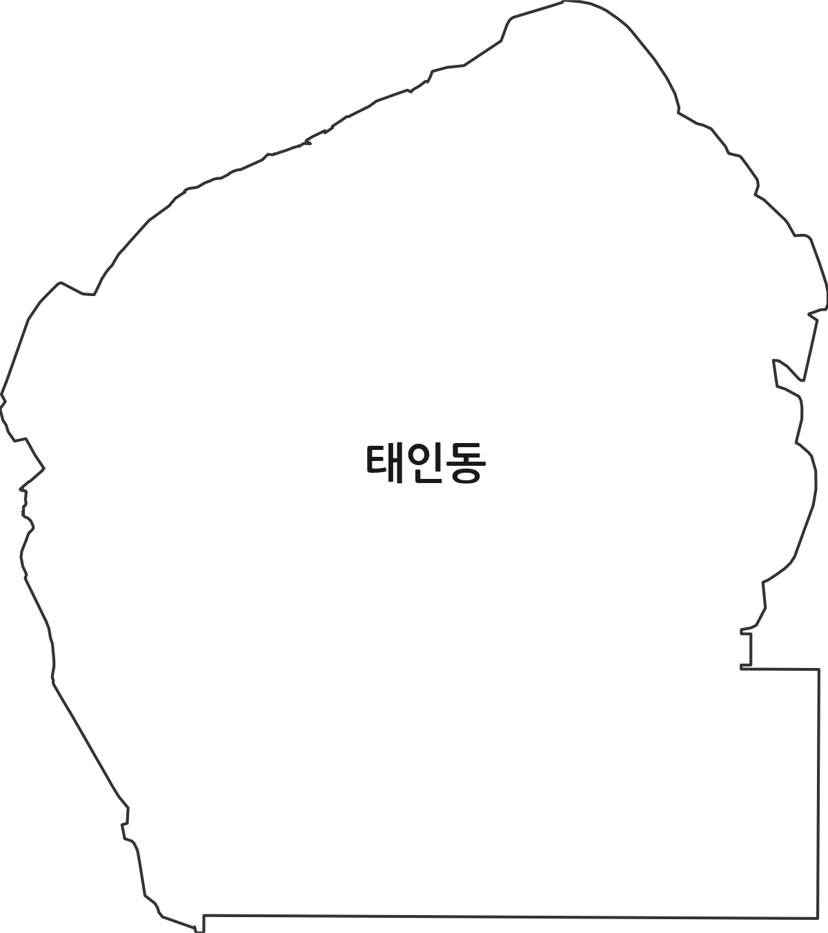 전라남도 광양시 태인동 법정동 행정구역 경계 지도