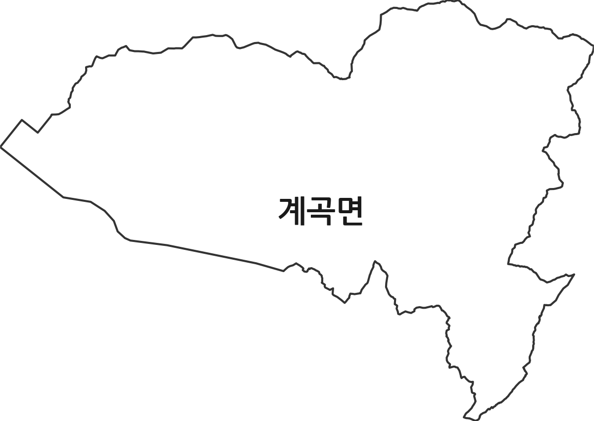 전라남도 해남군 계곡면 행정동 행정구역 경계 지도