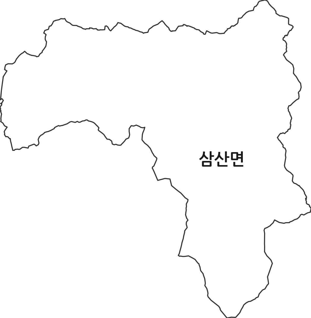 전라남도 해남군 삼산면 행정동 행정구역 경계 지도