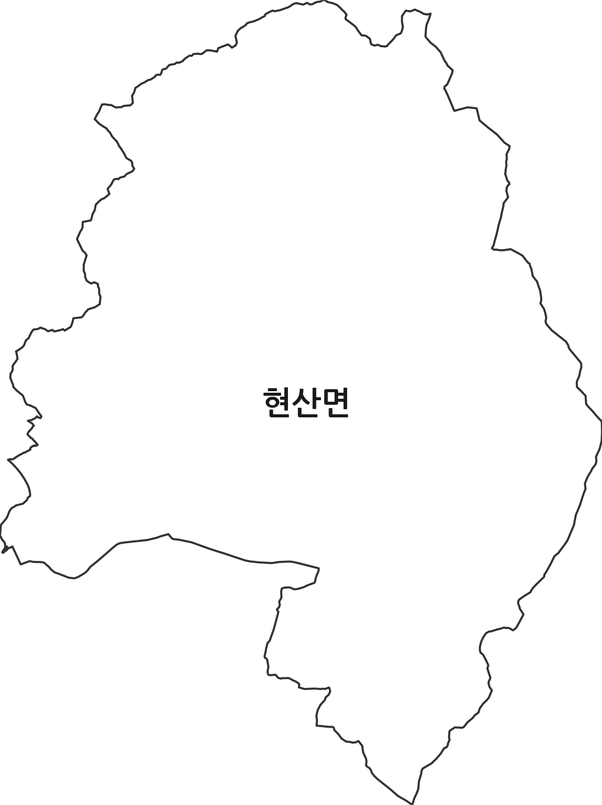 전라남도 해남군 현산면 행정동 행정구역 경계 지도