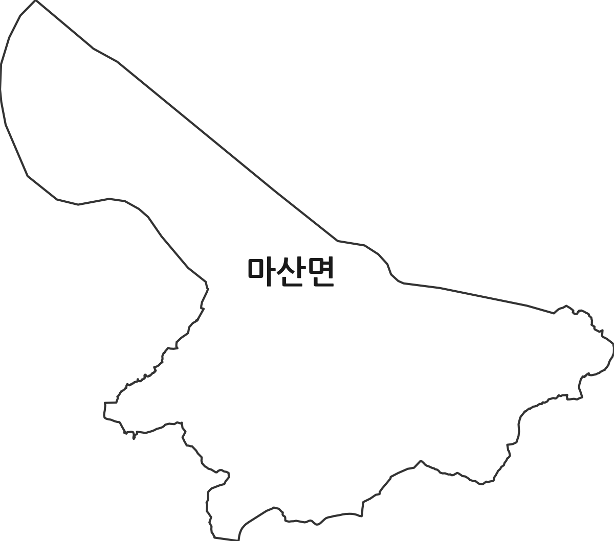전라남도 해남군 마산면 법정동 행정구역 경계 지도
