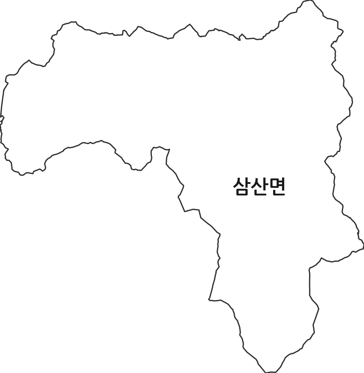 전라남도 해남군 삼산면 법정동 행정구역 경계 지도