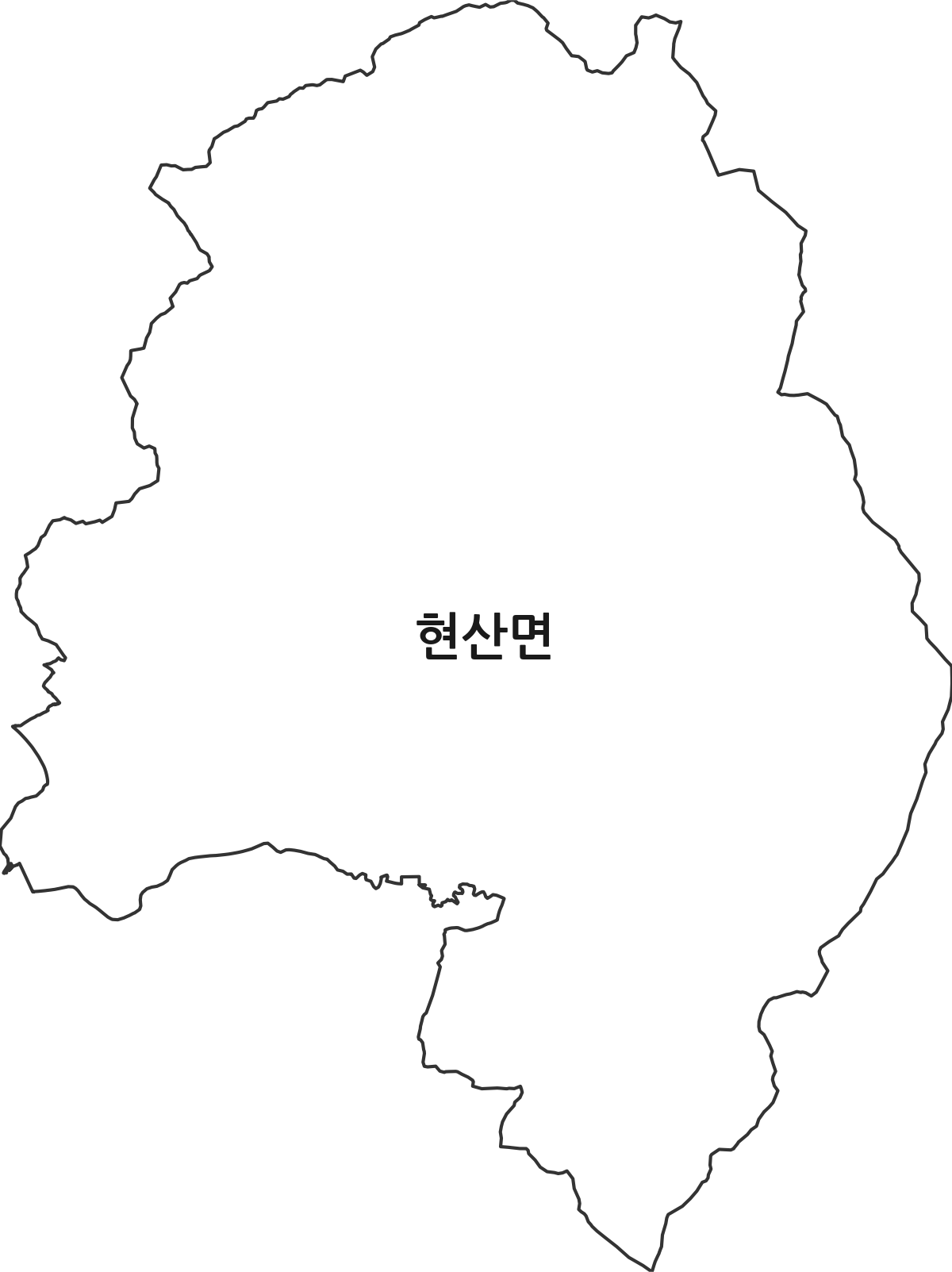 전라남도 해남군 현산면 법정동 행정구역 경계 지도