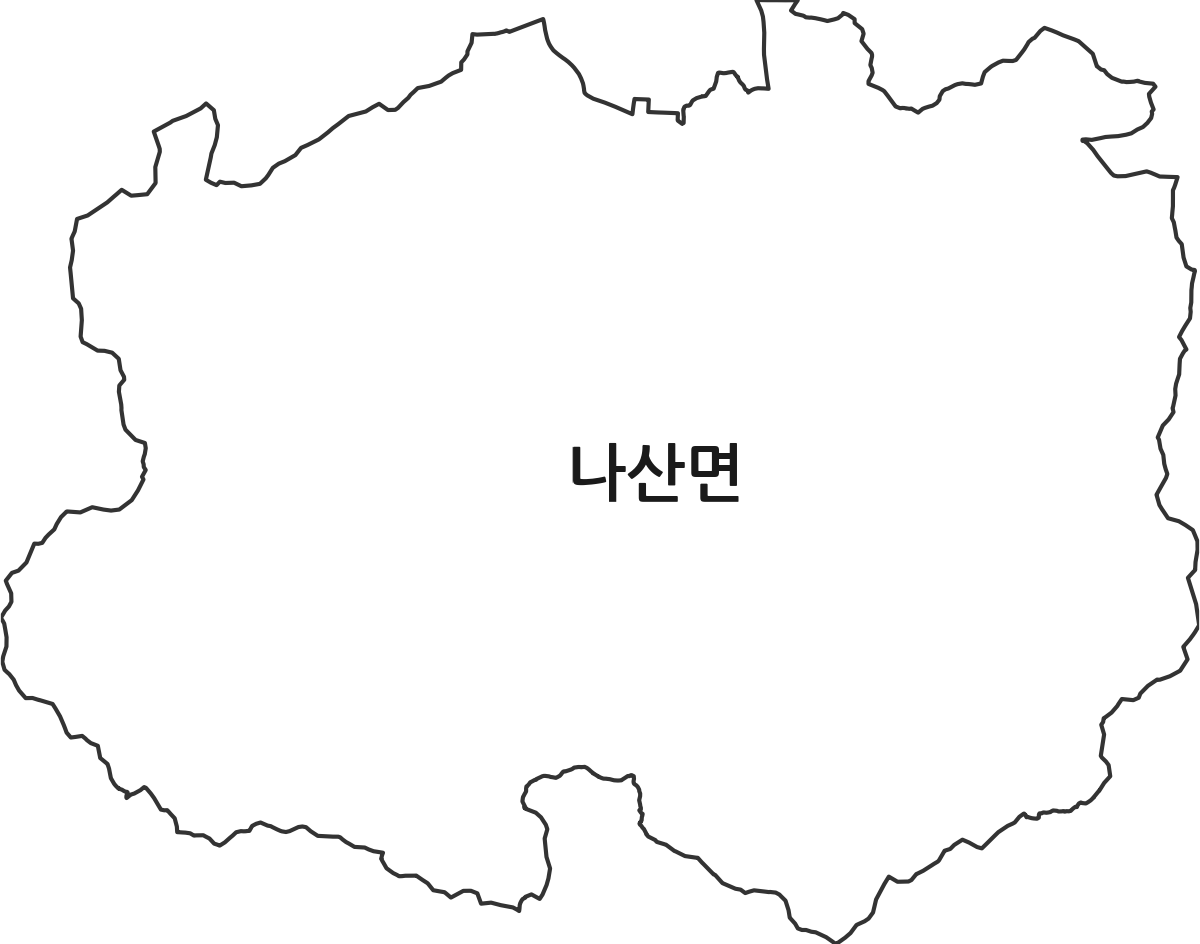 전라남도 함평군 나산면 행정동 행정구역 경계 지도