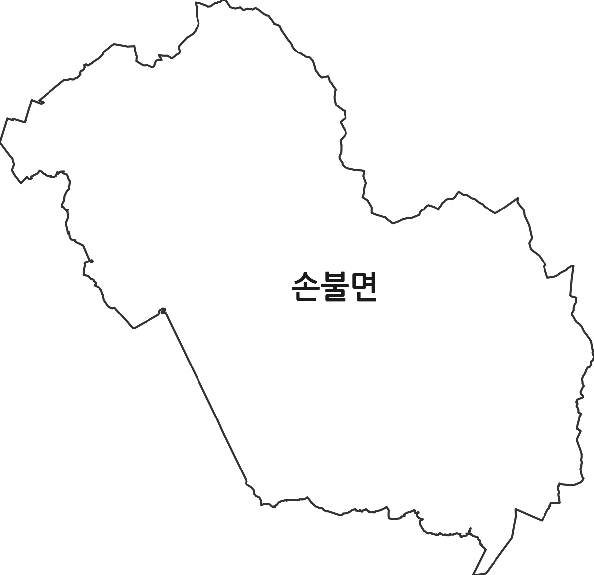 전라남도 함평군 손불면 행정동 행정구역 경계 지도