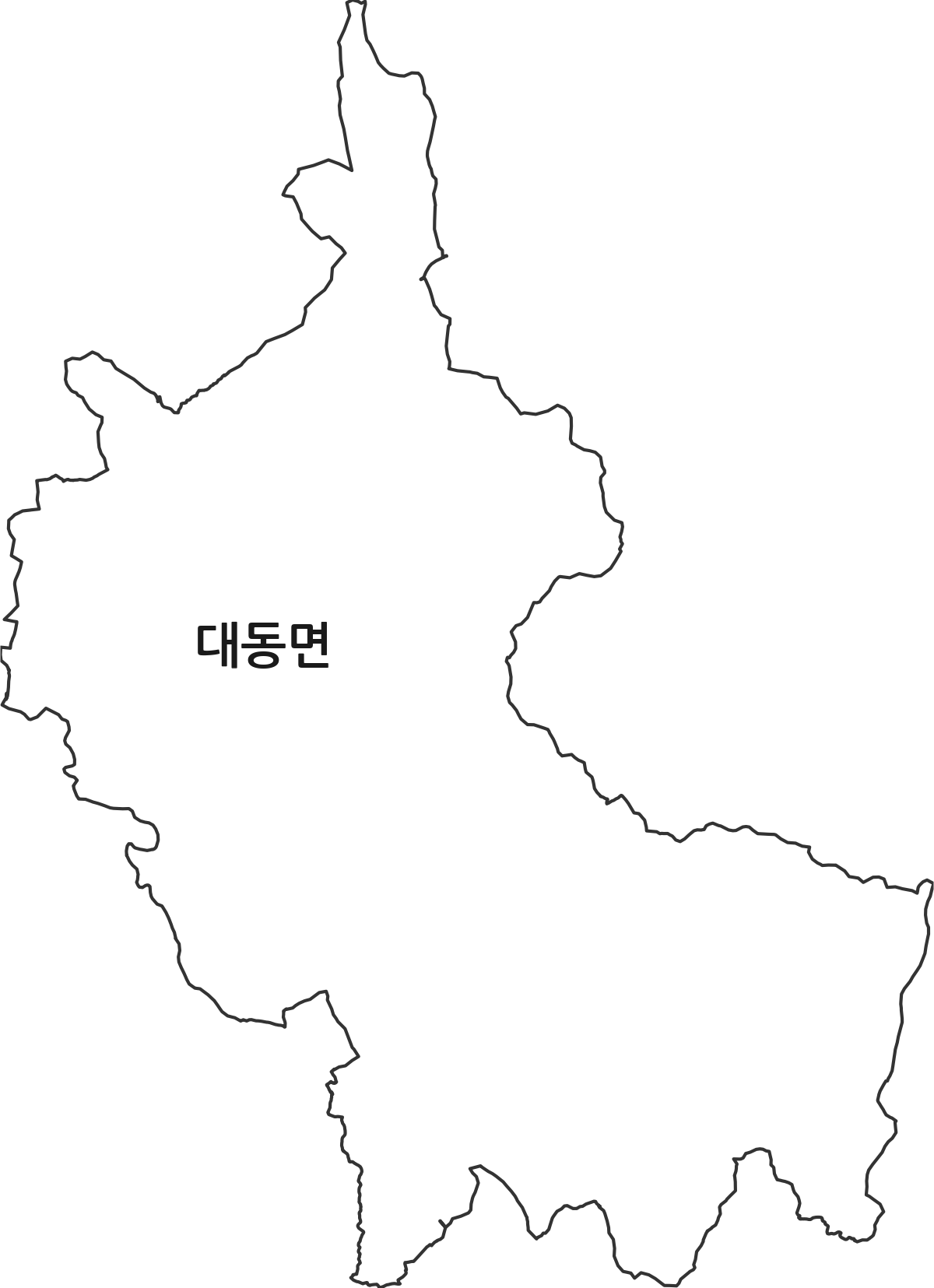 전라남도 함평군 대동면 법정동 행정구역 경계 지도