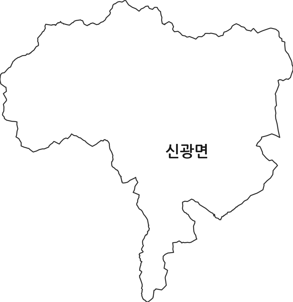 전라남도 함평군 신광면 법정동 행정구역 경계 지도