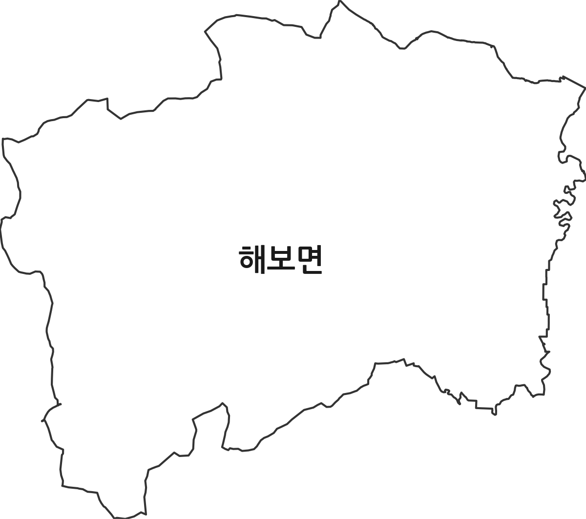전라남도 함평군 해보면 법정동 행정구역 경계 지도