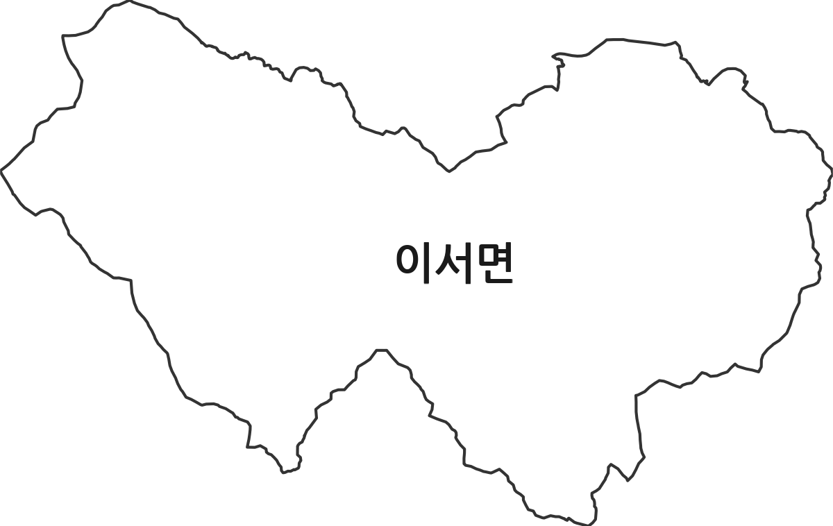 전라남도 화순군 이서면 행정동 행정구역 경계 지도