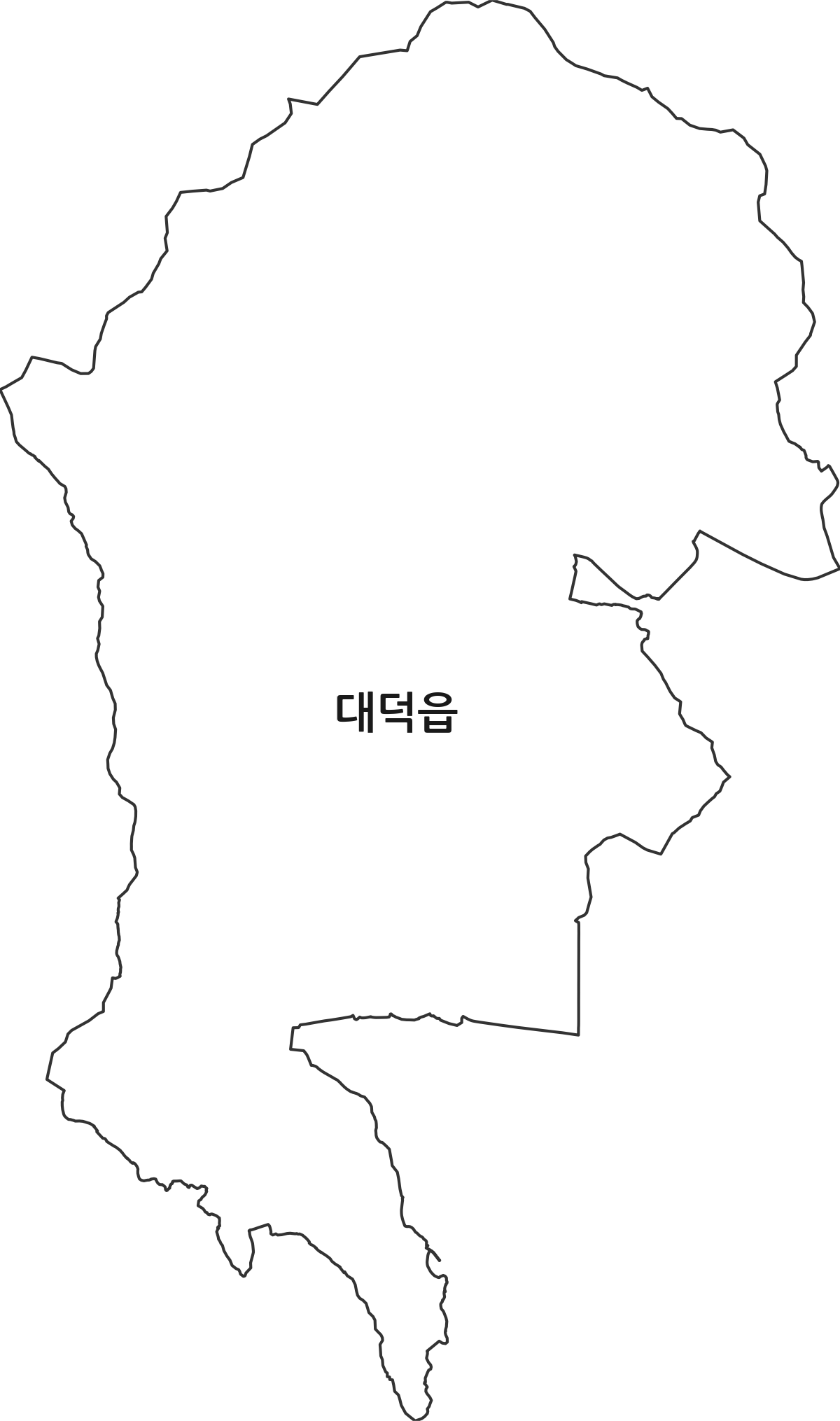 전라남도 장흥군 대덕읍 행정동 행정구역 경계 지도