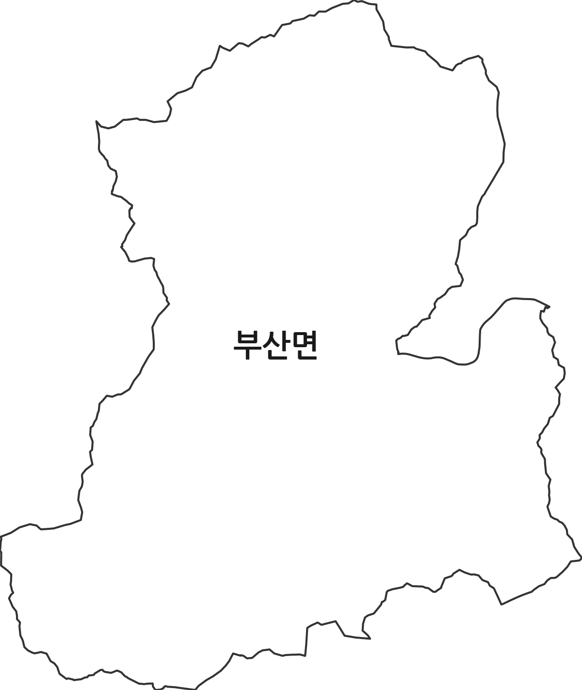 전라남도 장흥군 부산면 행정동 행정구역 경계 지도