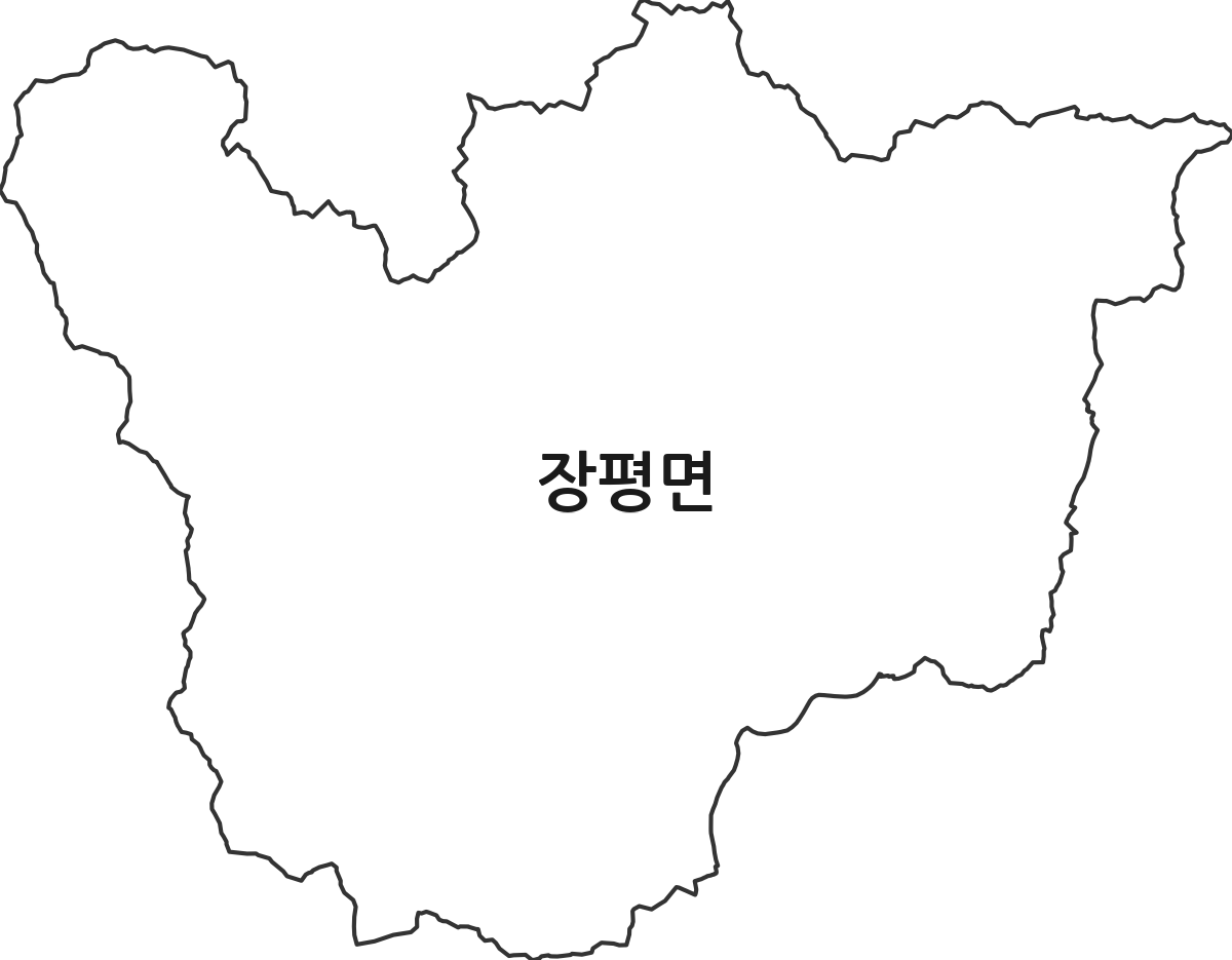 전라남도 장흥군 장평면 법정동 행정구역 경계 지도