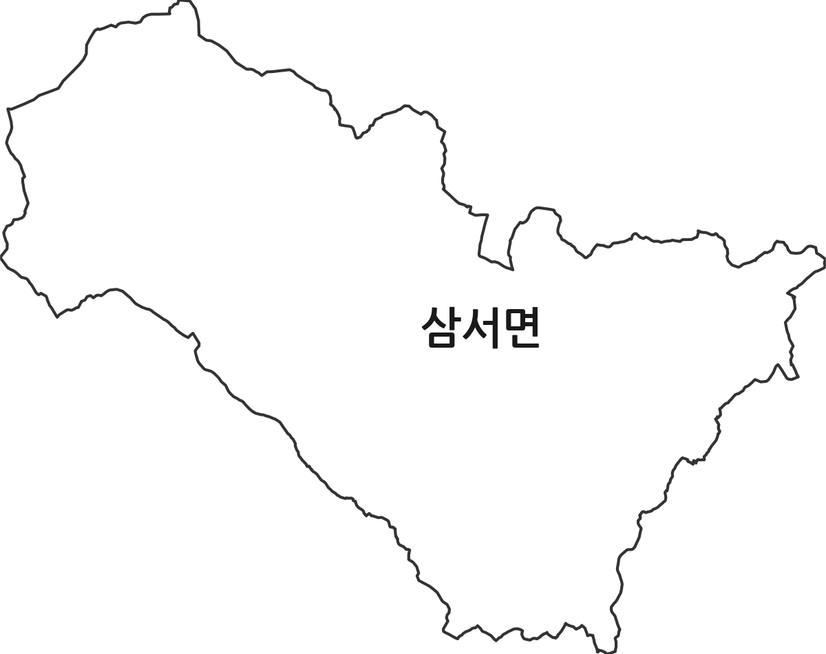 전라남도 장성군 삼서면 행정동 행정구역 경계 지도