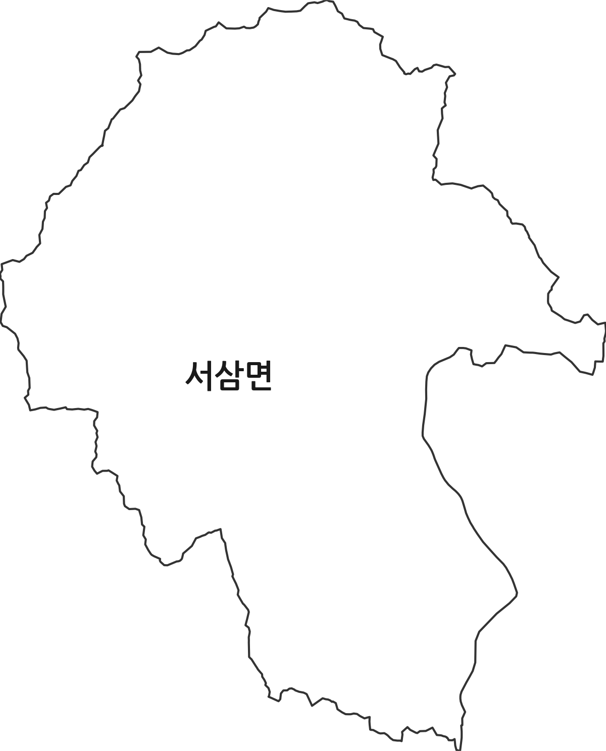 전라남도 장성군 서삼면 행정동 행정구역 경계 지도