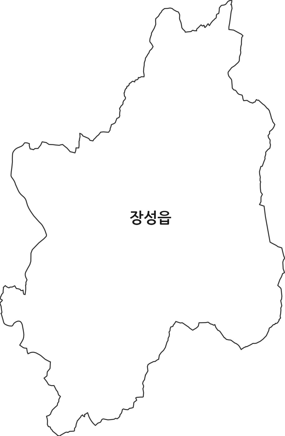 전라남도 장성군 장성읍 행정동 행정구역 경계 지도
