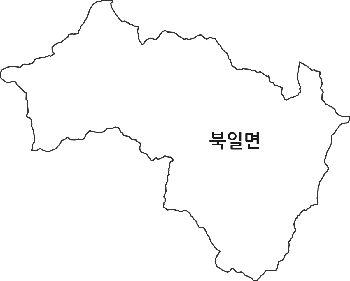 전라남도 장성군 북일면 법정동 행정구역 경계 지도