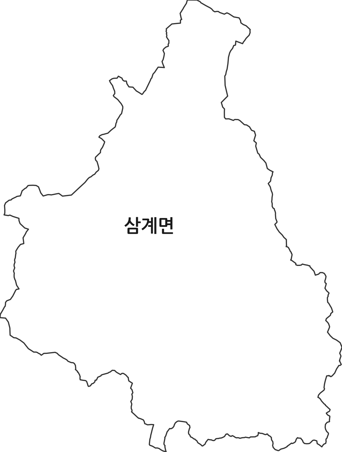 전라남도 장성군 삼계면 법정동 행정구역 경계 지도