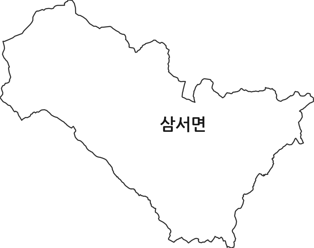 전라남도 장성군 삼서면 법정동 행정구역 경계 지도