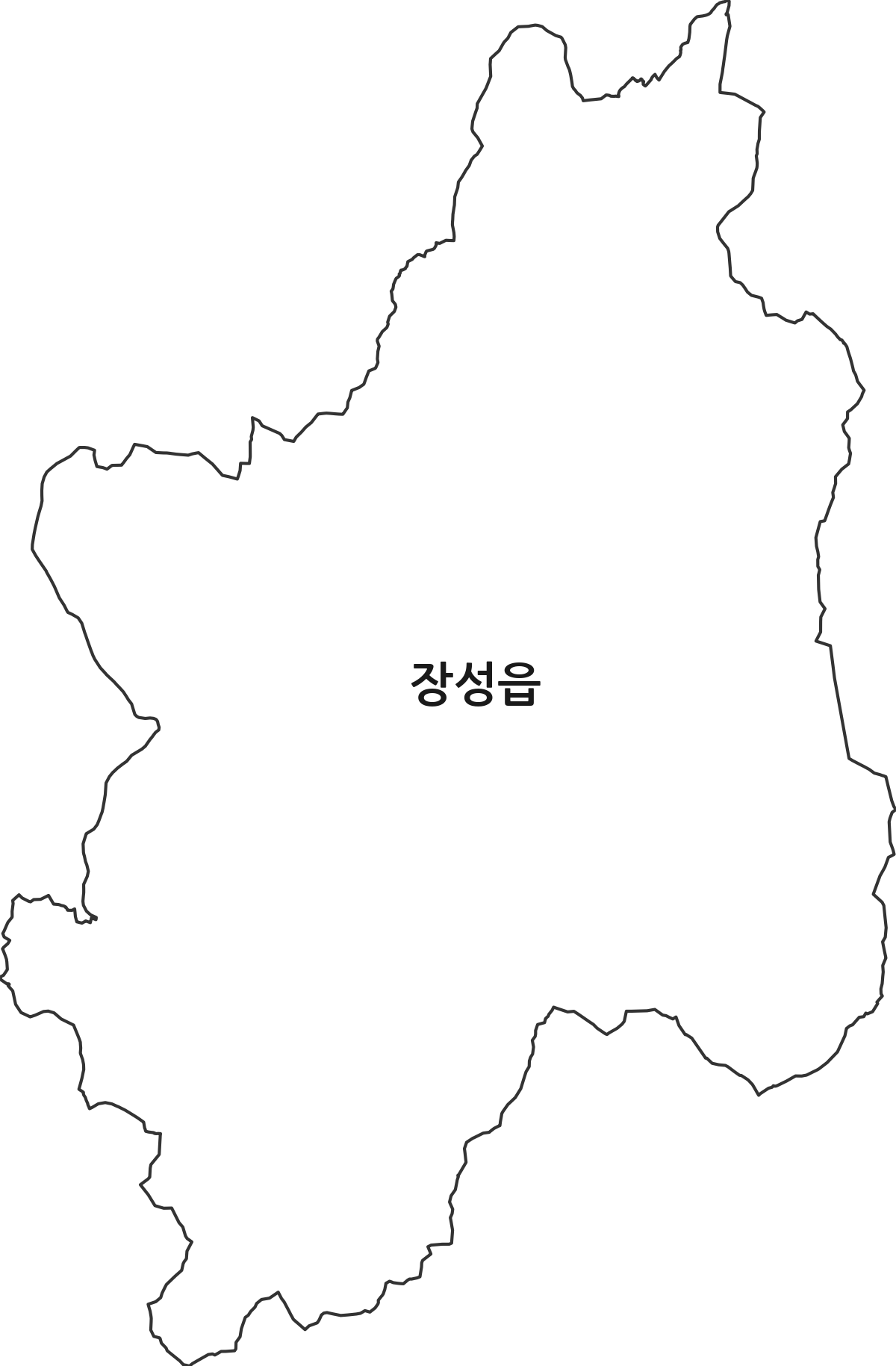 전라남도 장성군 장성읍 법정동 행정구역 경계 지도