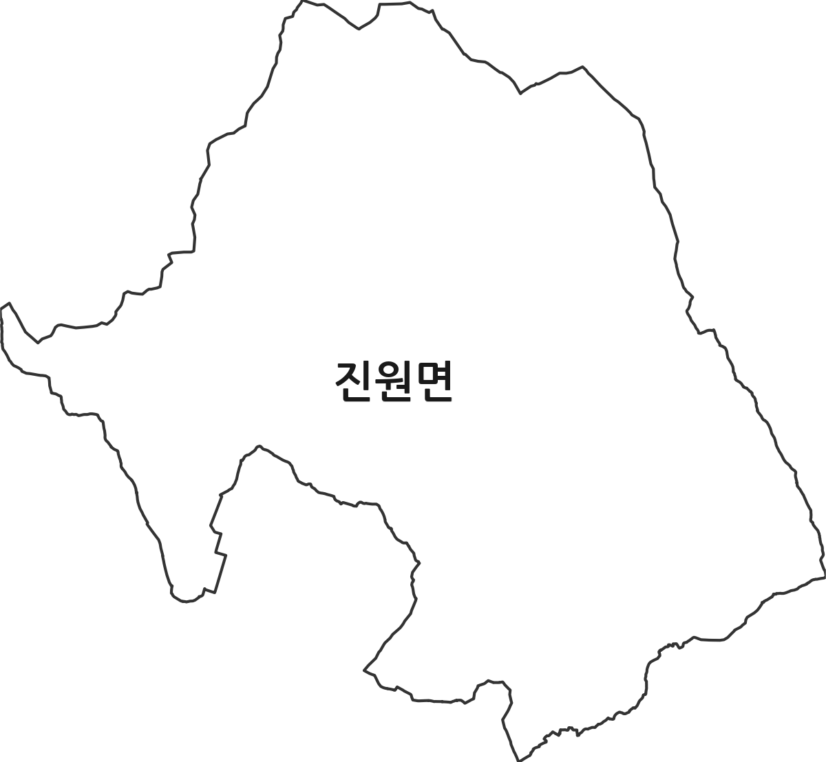 전라남도 장성군 진원면 법정동 행정구역 경계 지도