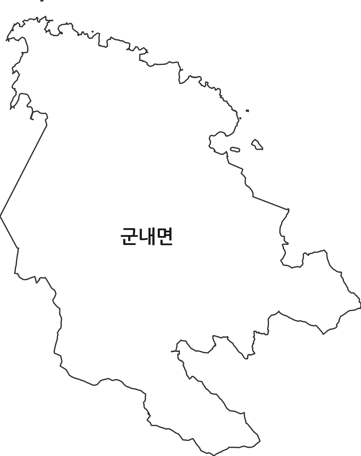 전라남도 진도군 군내면 법정동 행정구역 경계 지도