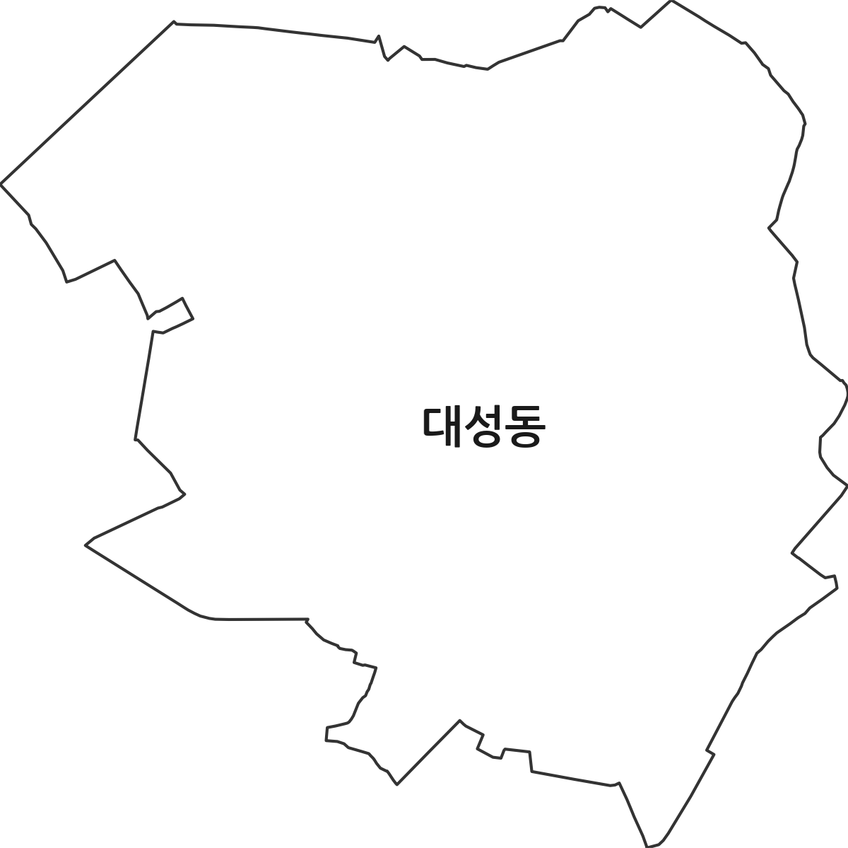 전라남도 목포시 대성동 행정동 행정구역 경계 지도