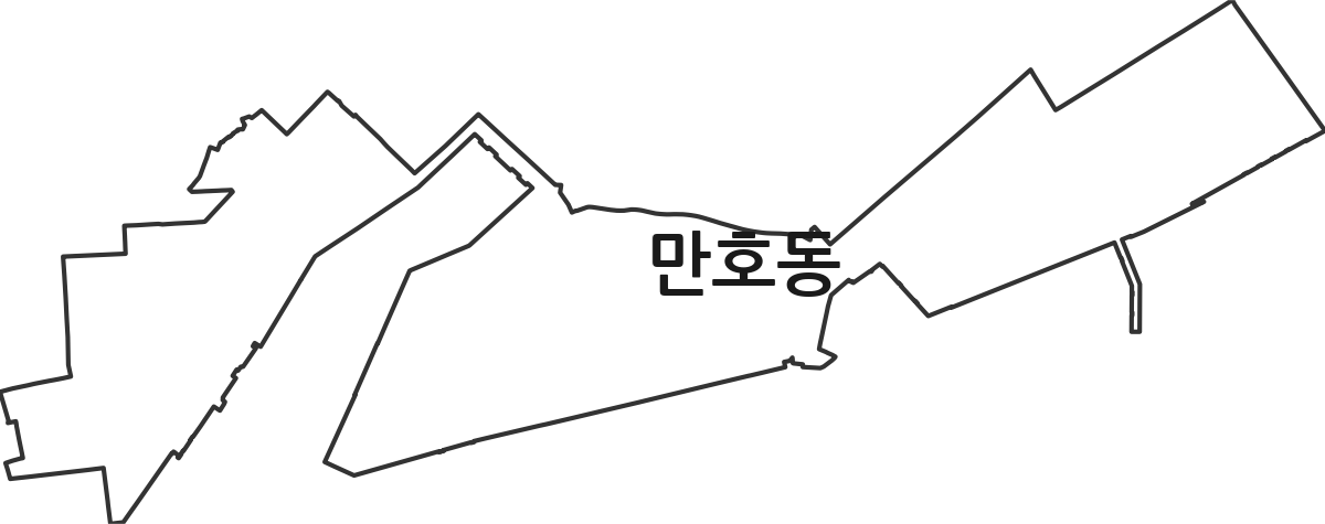 전라남도 목포시 만호동 행정동 행정구역 경계 지도