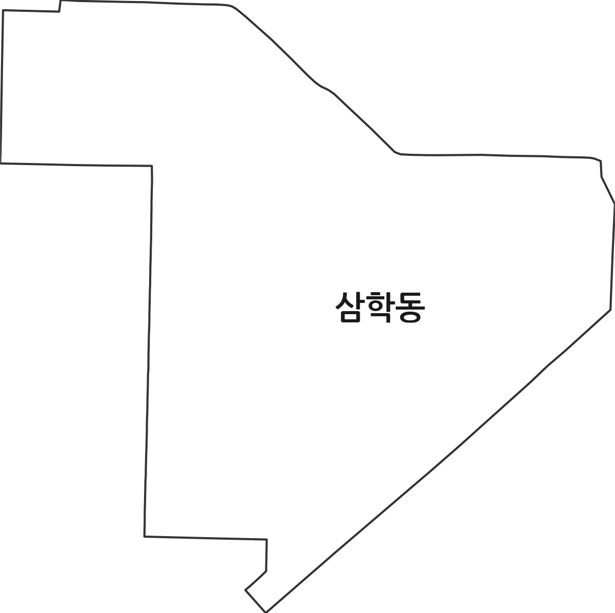 전라남도 목포시 삼학동 행정동 행정구역 경계 지도