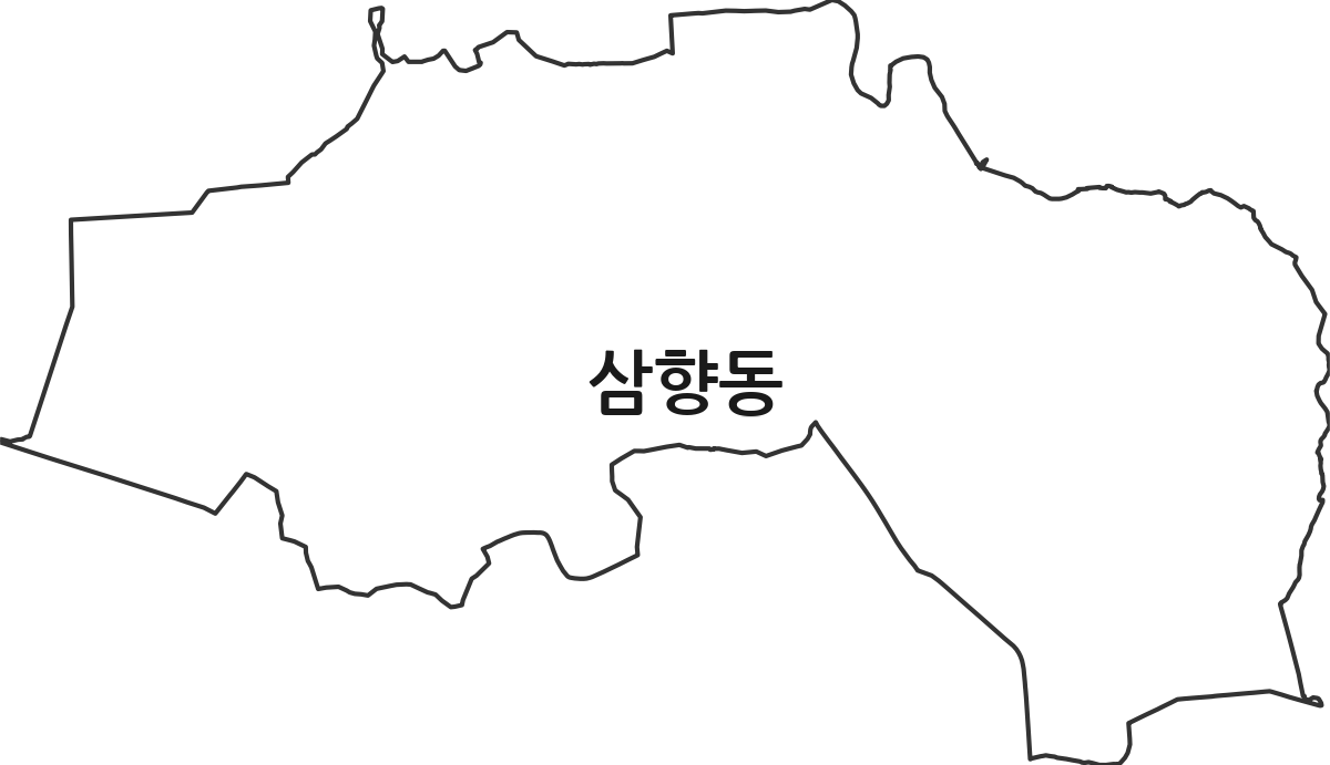 전라남도 목포시 삼향동 행정동 행정구역 경계 지도