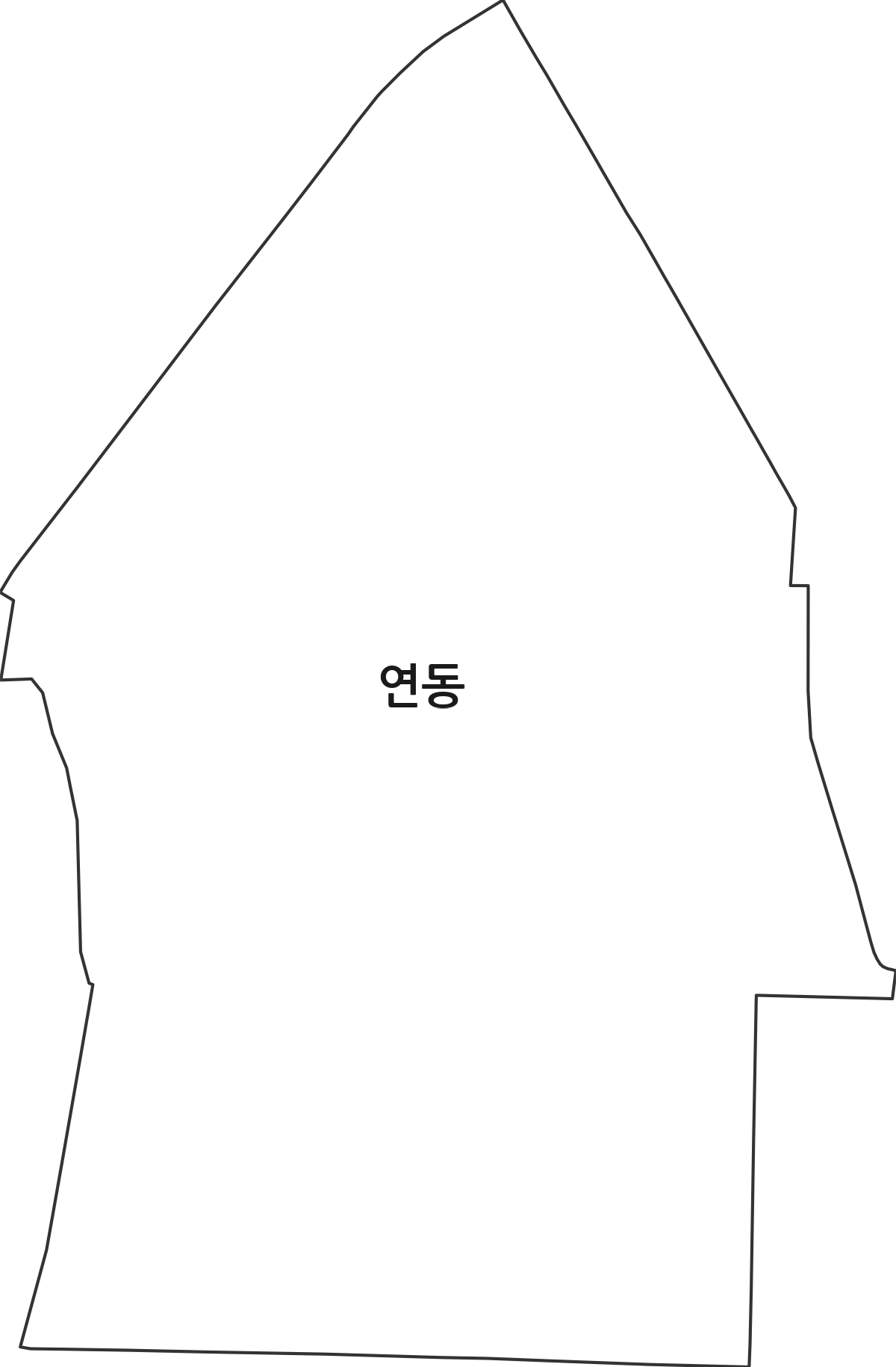 전라남도 목포시 연동 행정동 행정구역 경계 지도