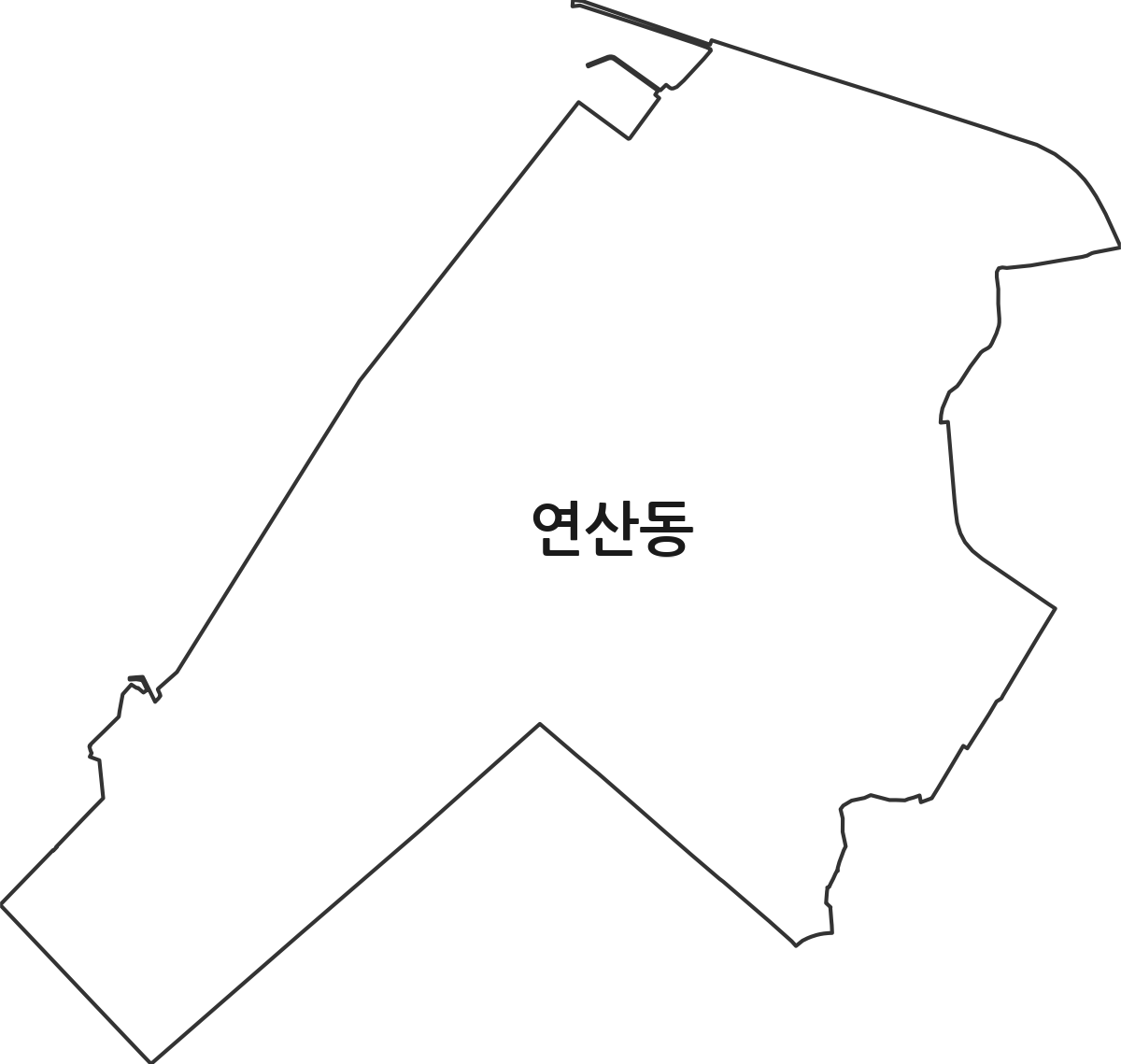 전라남도 목포시 연산동 행정동 행정구역 경계 지도