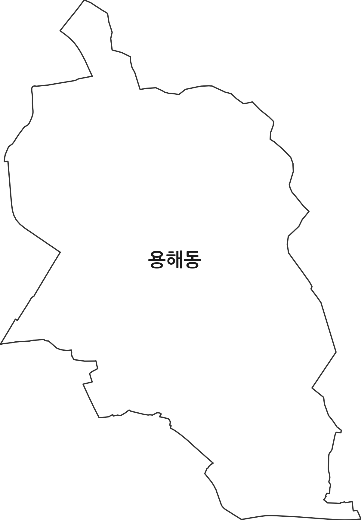 전라남도 목포시 용해동 행정동 행정구역 경계 지도