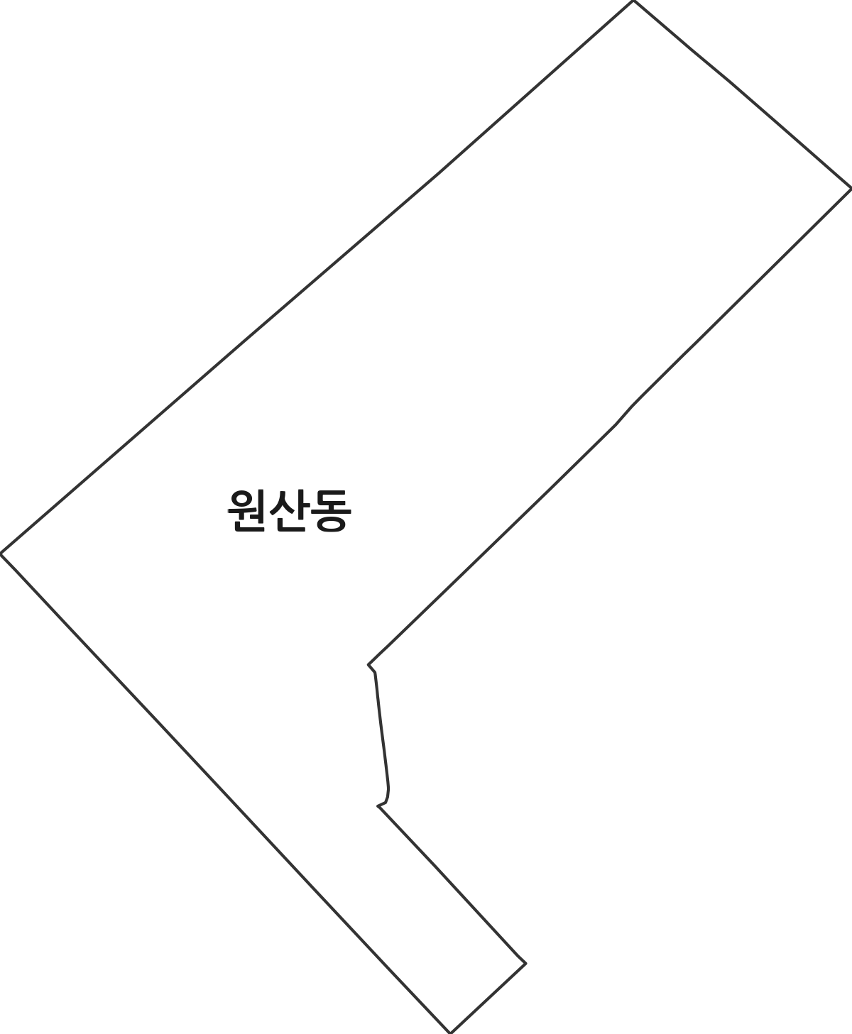 전라남도 목포시 원산동 행정동 행정구역 경계 지도