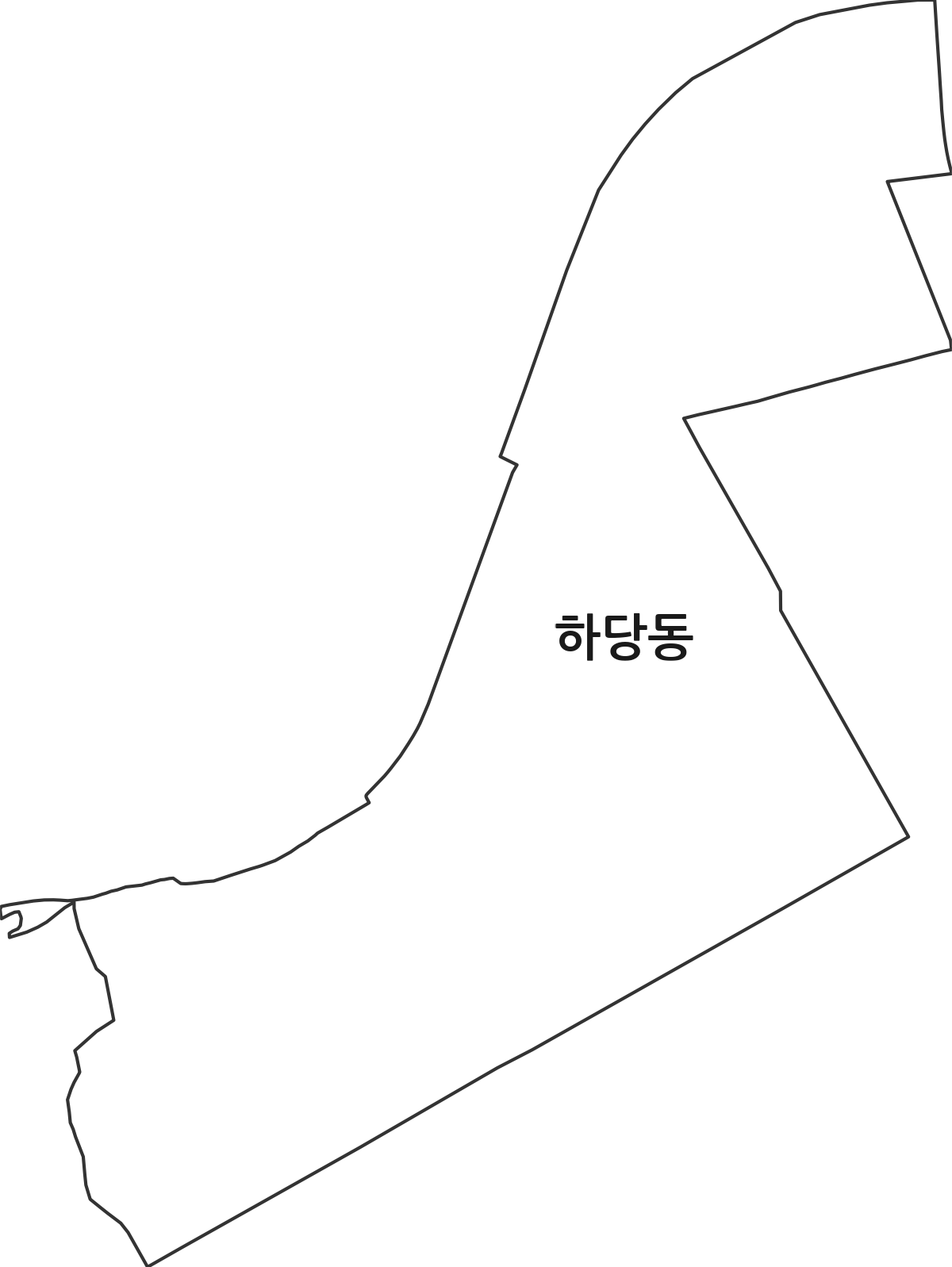 전라남도 목포시 하당동 행정동 행정구역 경계 지도