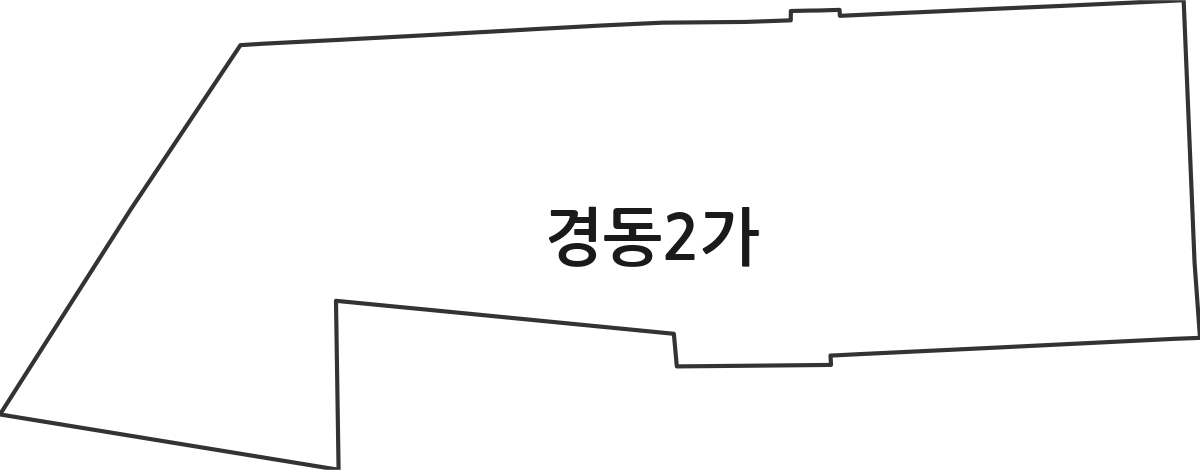 전라남도 목포시 경동2가 법정동 행정구역 경계 지도