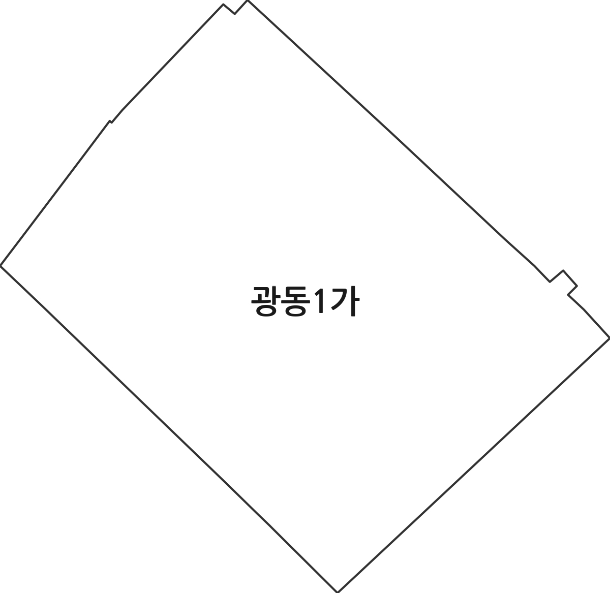 전라남도 목포시 광동1가 법정동 행정구역 경계 지도