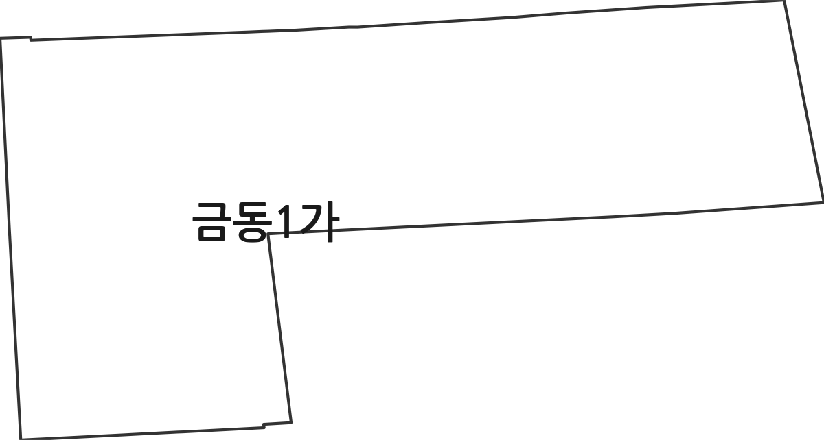 전라남도 목포시 금동1가 법정동 행정구역 경계 지도