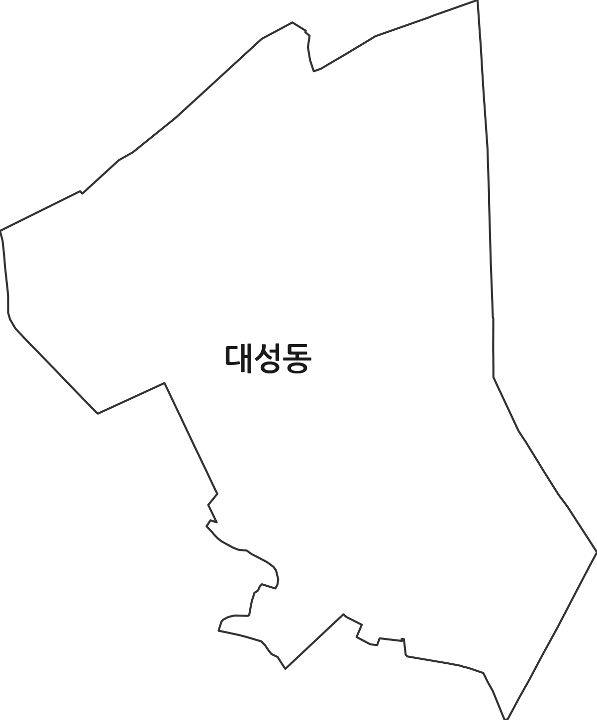전라남도 목포시 대성동 법정동 행정구역 경계 지도
