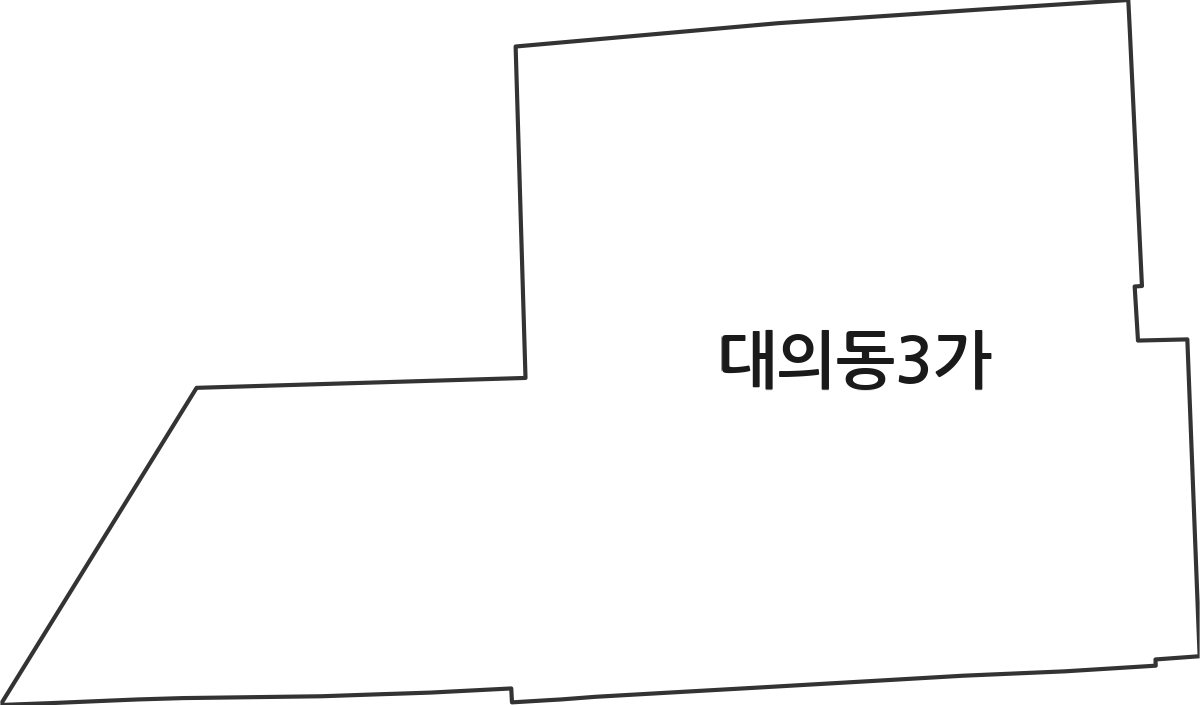 전라남도 목포시 대의동3가 법정동 행정구역 경계 지도