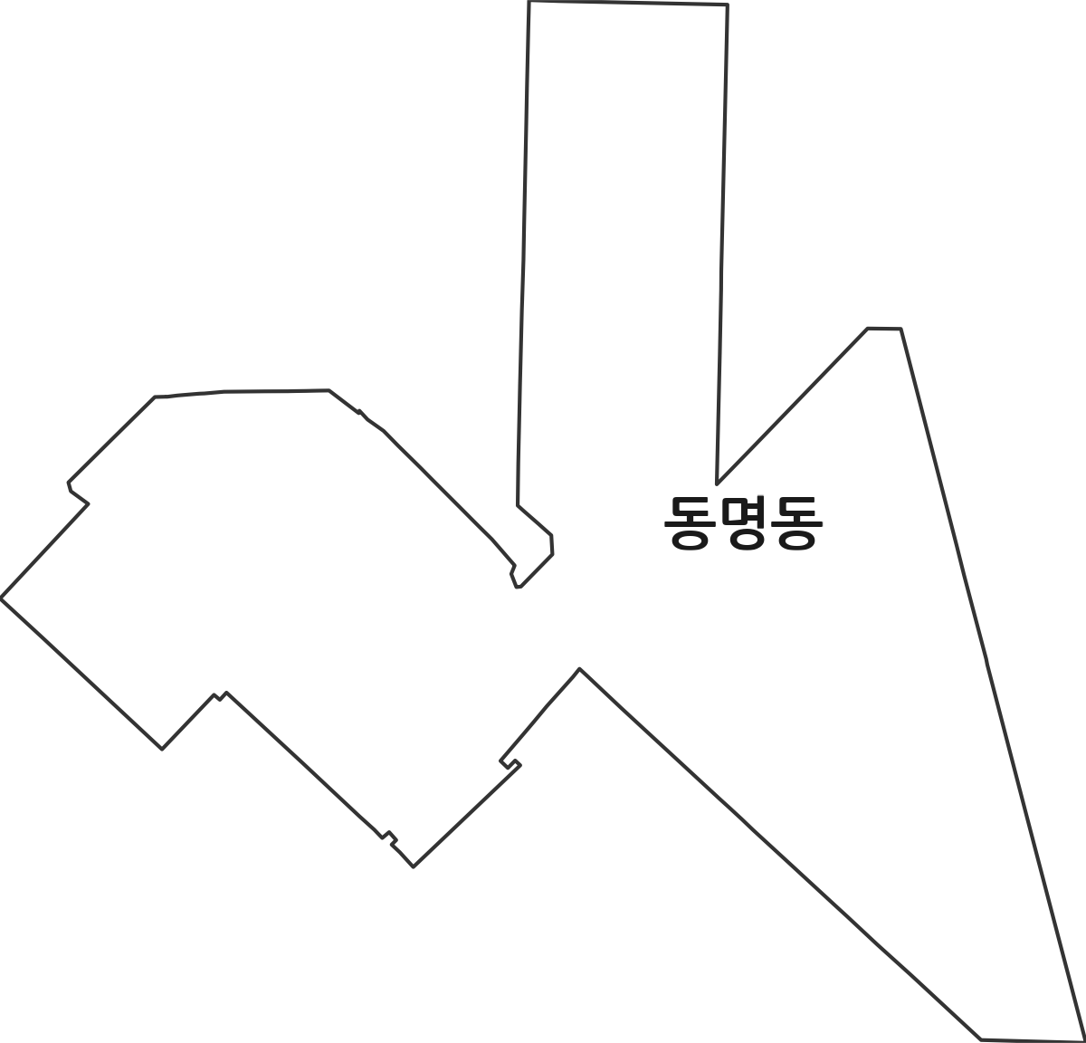 전라남도 목포시 동명동 법정동 행정구역 경계 지도