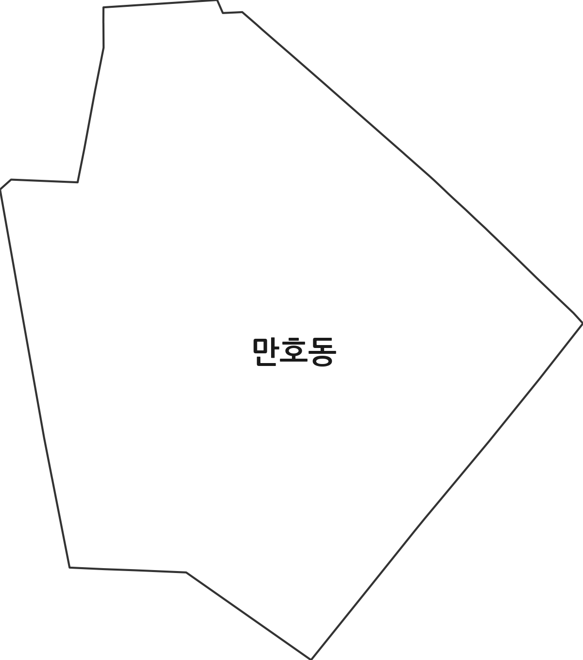 전라남도 목포시 만호동 법정동 행정구역 경계 지도