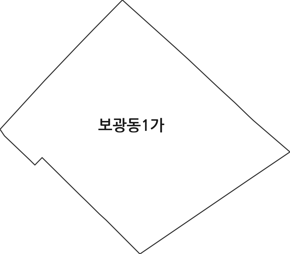 전라남도 목포시 보광동1가 법정동 행정구역 경계 지도