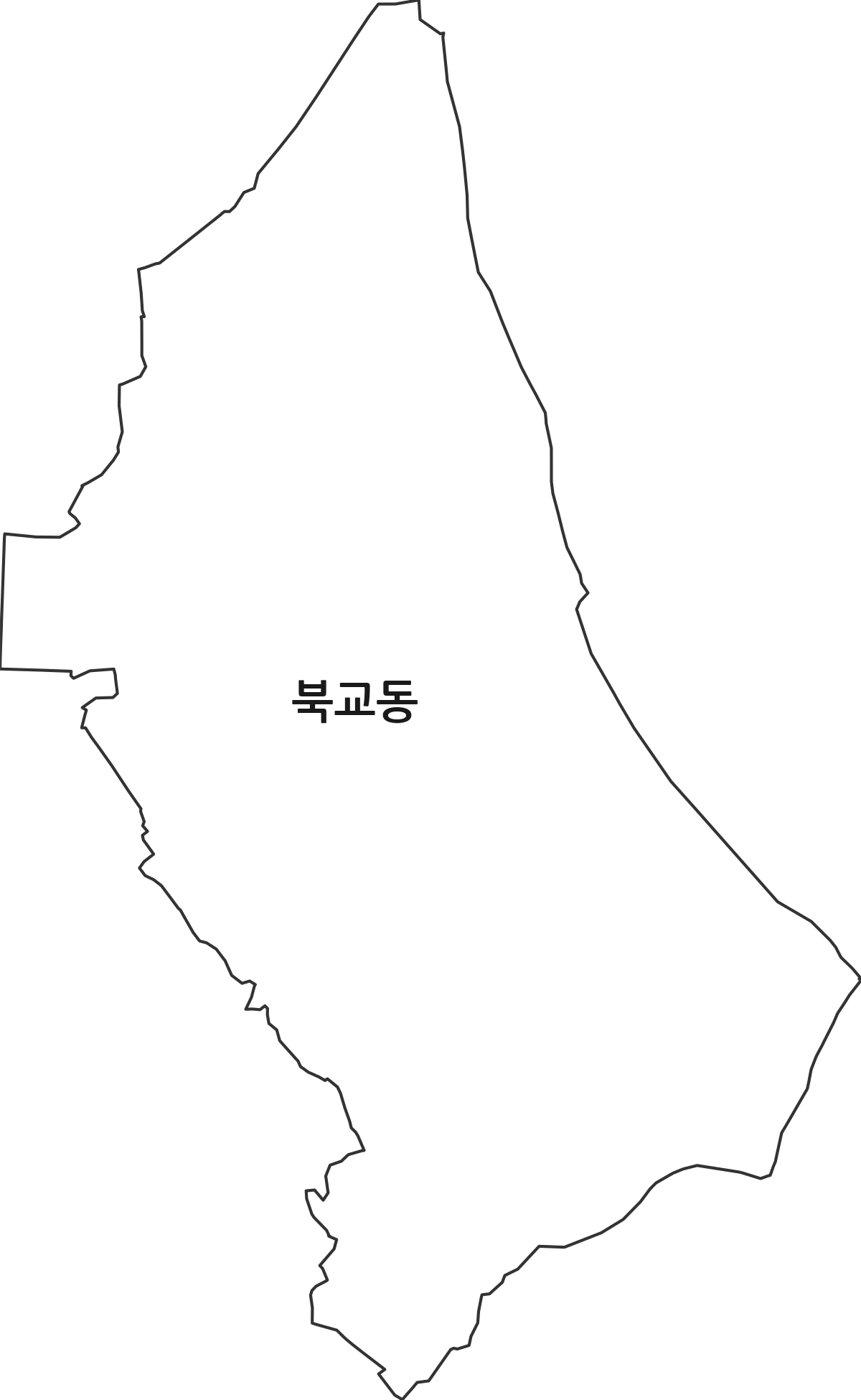 전라남도 목포시 북교동 법정동 행정구역 경계 지도