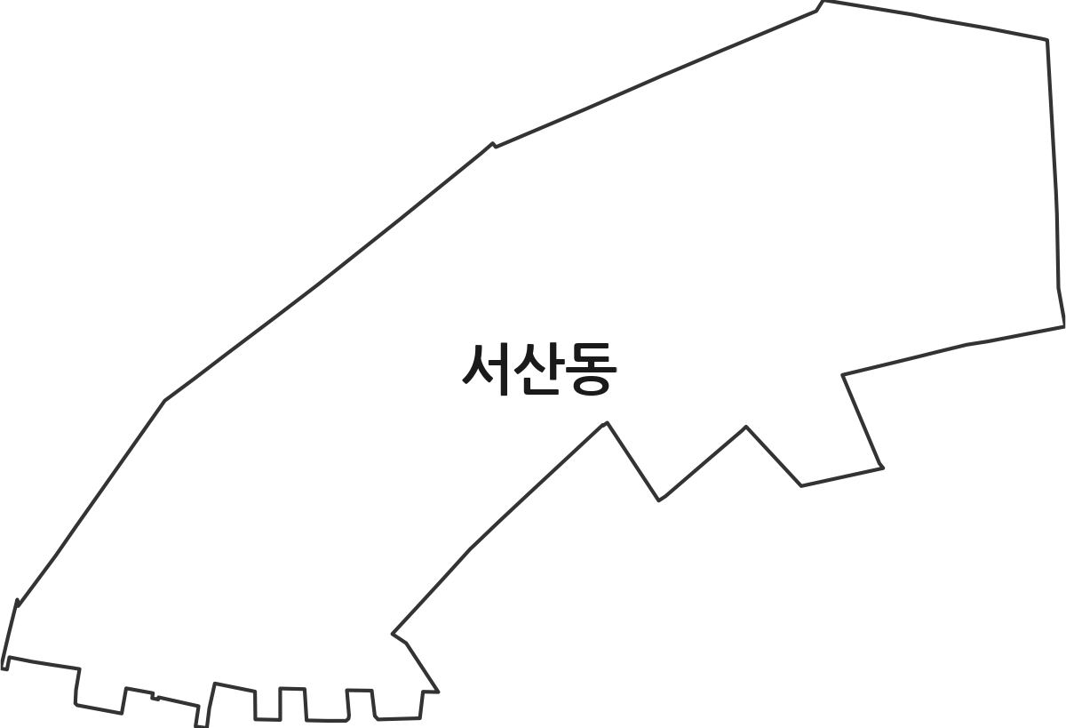 전라남도 목포시 서산동 법정동 행정구역 경계 지도