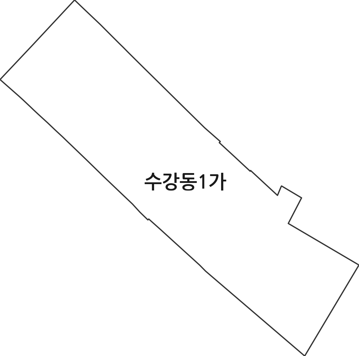 전라남도 목포시 수강동1가 법정동 행정구역 경계 지도