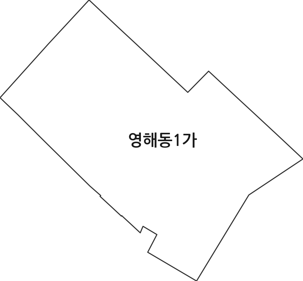 전라남도 목포시 영해동1가 법정동 행정구역 경계 지도