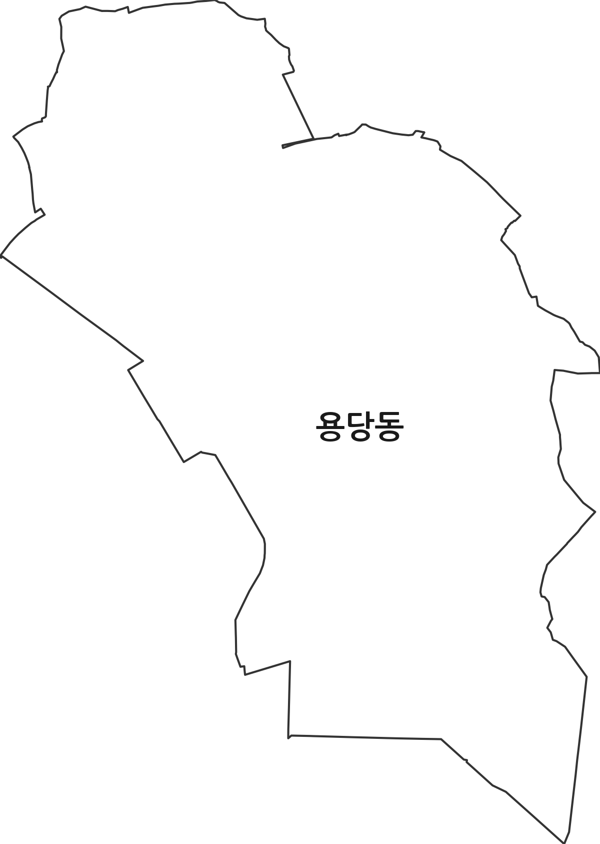 전라남도 목포시 용당동 법정동 행정구역 경계 지도