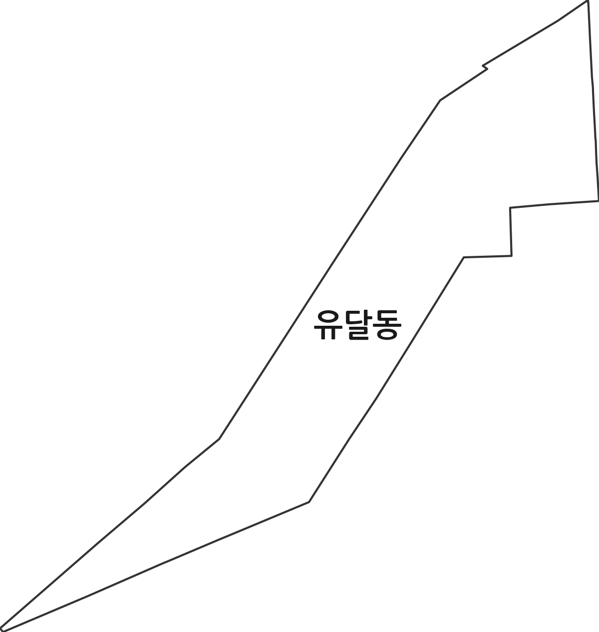 전라남도 목포시 유달동 법정동 행정구역 경계 지도