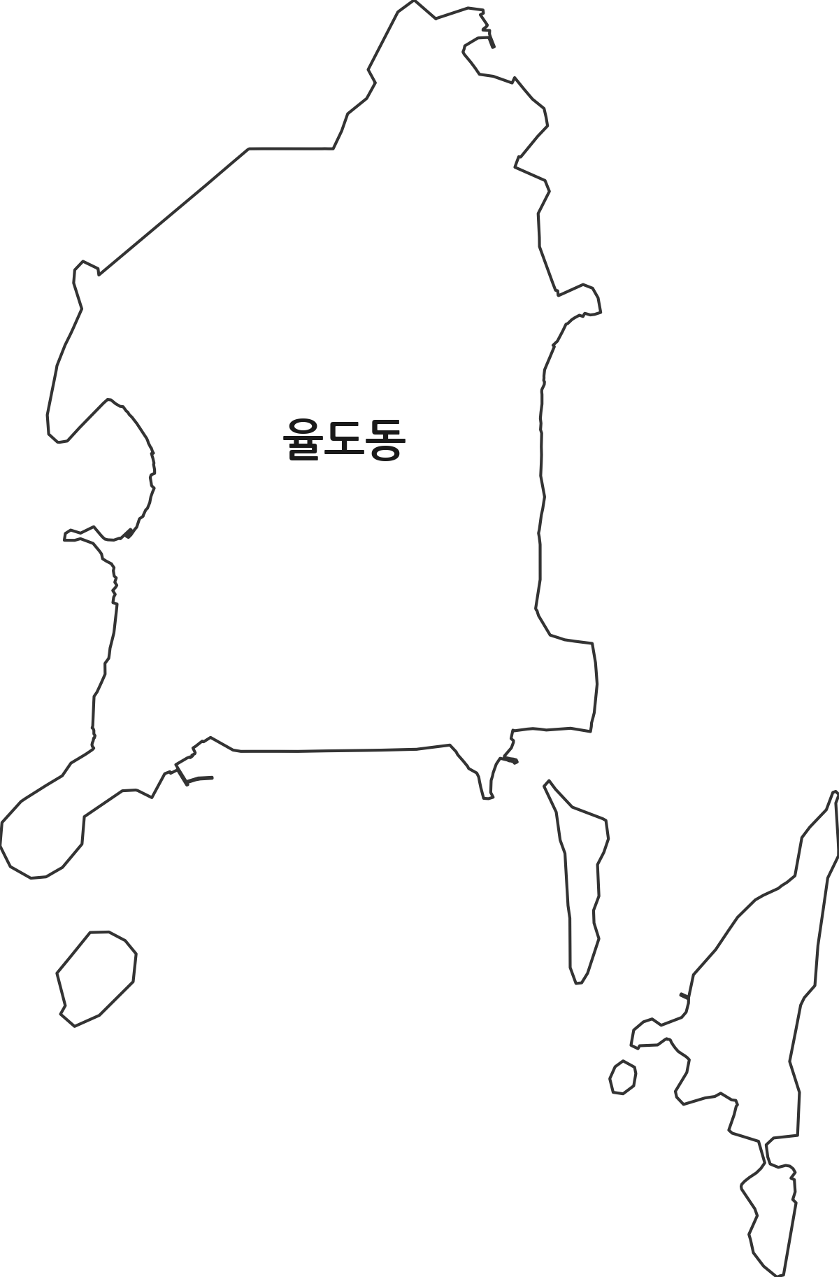 전라남도 목포시 율도동 법정동 행정구역 경계 지도