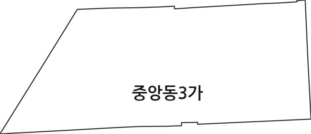 전라남도 목포시 중앙동3가 법정동 행정구역 경계 지도